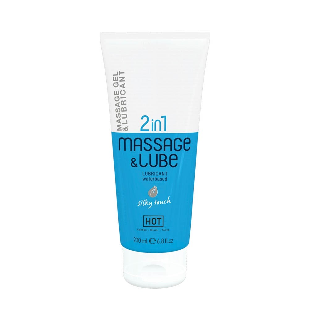 HOT Massage & Glide Gel 2in1 Silky Touch  200 ml - Lumanari Si Uleiuri Masaj