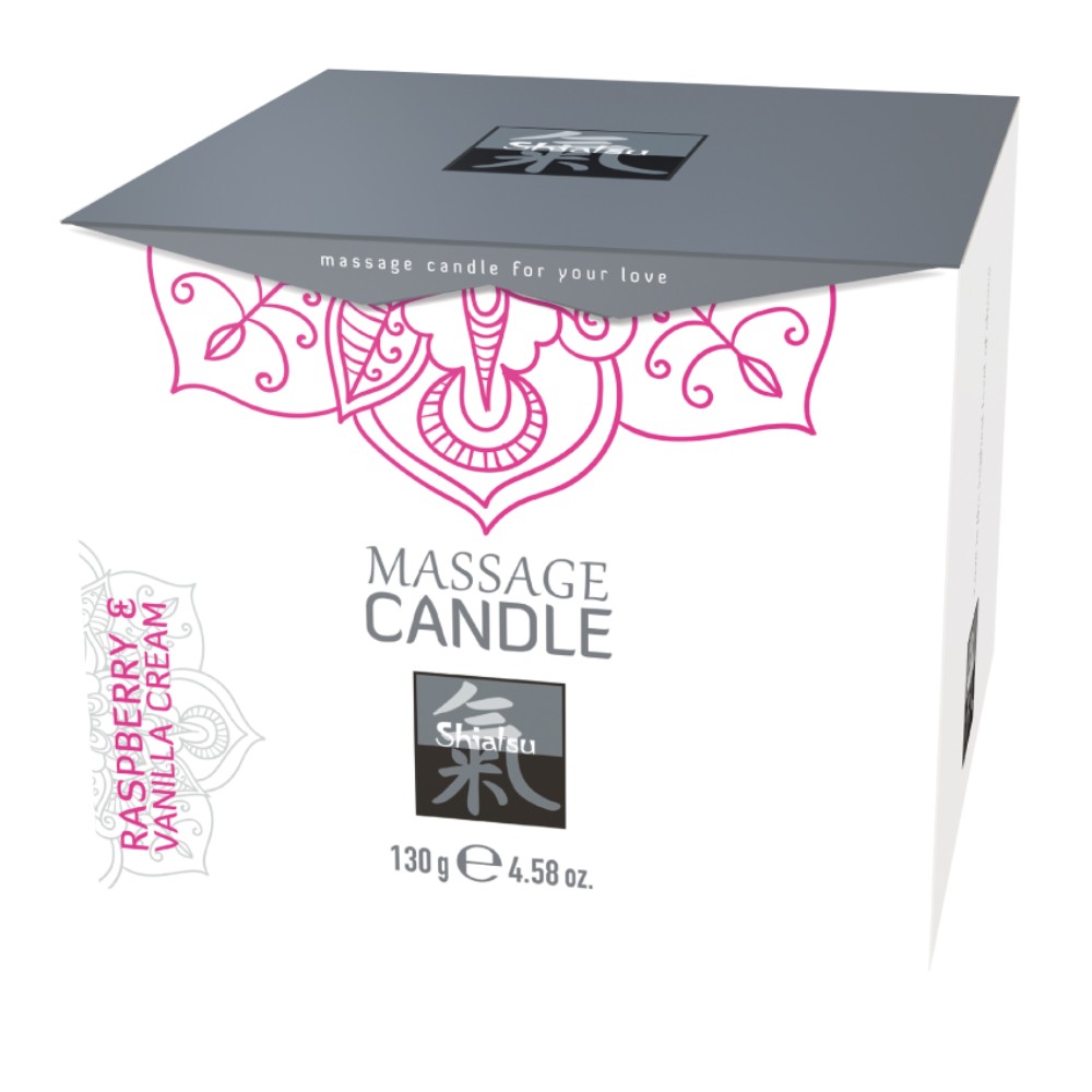 Massage Candle - Raspberry & Vanilla Cream 130 g Avantaje