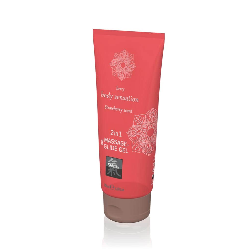 Massage- & Glide Gel 2 in 1 - Strawberry scent 200ml - Lumanari Si Uleiuri Masaj