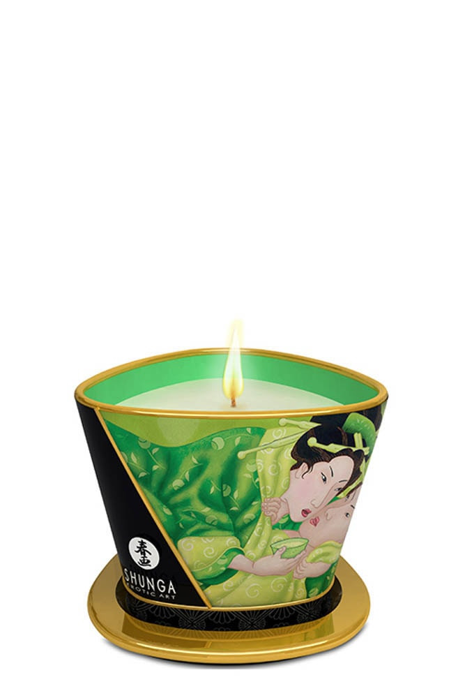 Shunga Candle Green Tea 170 ML - Lumanari Si Uleiuri Masaj