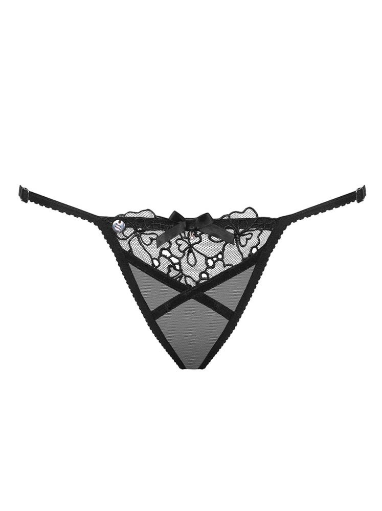 Uniquella thong black LXL - Chiloti Sexy Pentru Femei