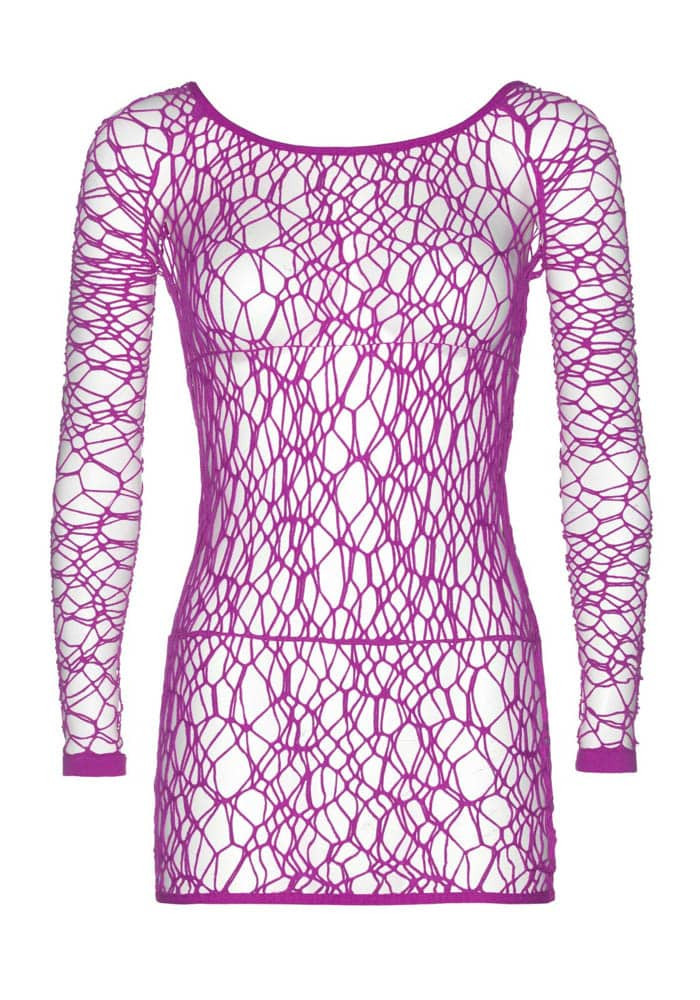 Web Net Long Sleeve Mini Dress - Rochii