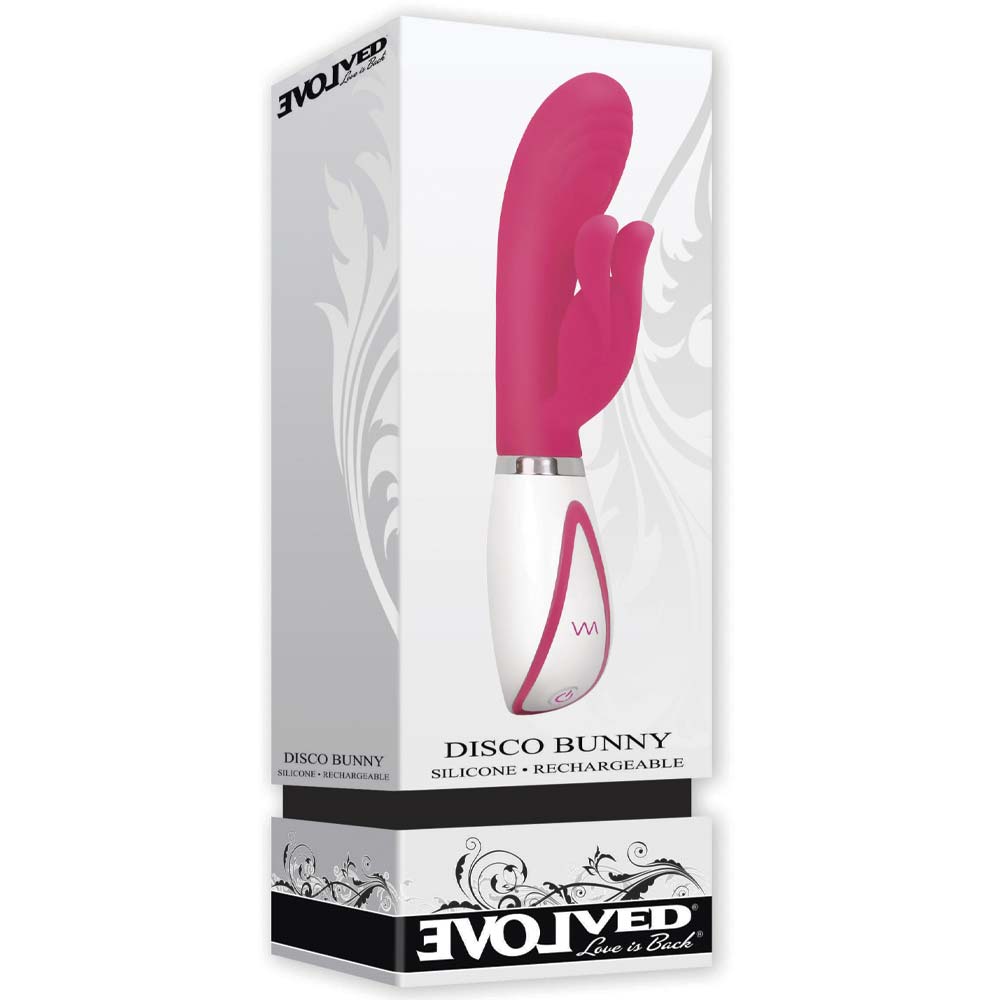 Disco Bunny Pink Vibrator Stimulare Dublă Culoare Roz
