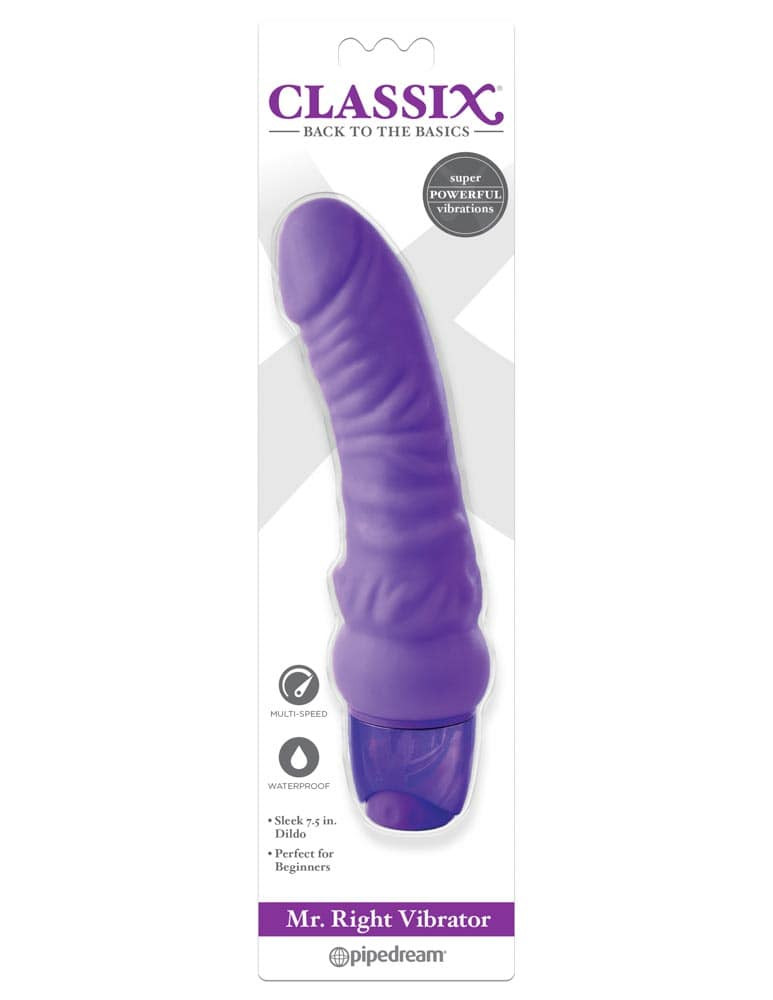 Classix Mr. Right Vibrator Purple - Vibratoare Realistice